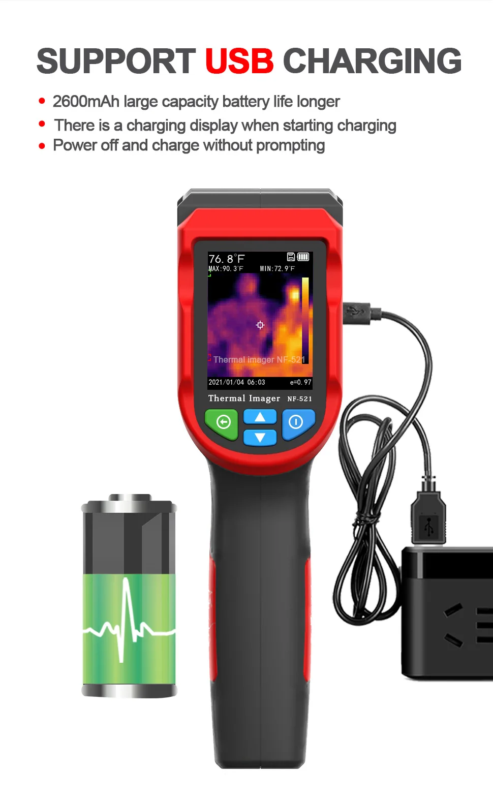 NF-521 자동 온도 산업용 적외선 열화상 카메라 - - Nf 521 Thermal Imaging Camera 리뷰 및 가격